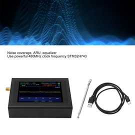 Fockety Malachite DSP SDR Receiver, 50GHz-250MHz 4GHZ-2GHZ AM SSB NFM WFM Full Band Portable Shortwave Radio Receiver, SDR Radio Receiver with 3.5in, Antenna & 2500mAh Battery