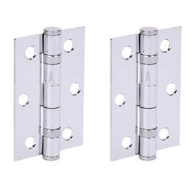 HANDLEZONE® Door Hinges 1 Pair 76mm / 3 inch Ball Bearing, with Screws - Polished Chrome
