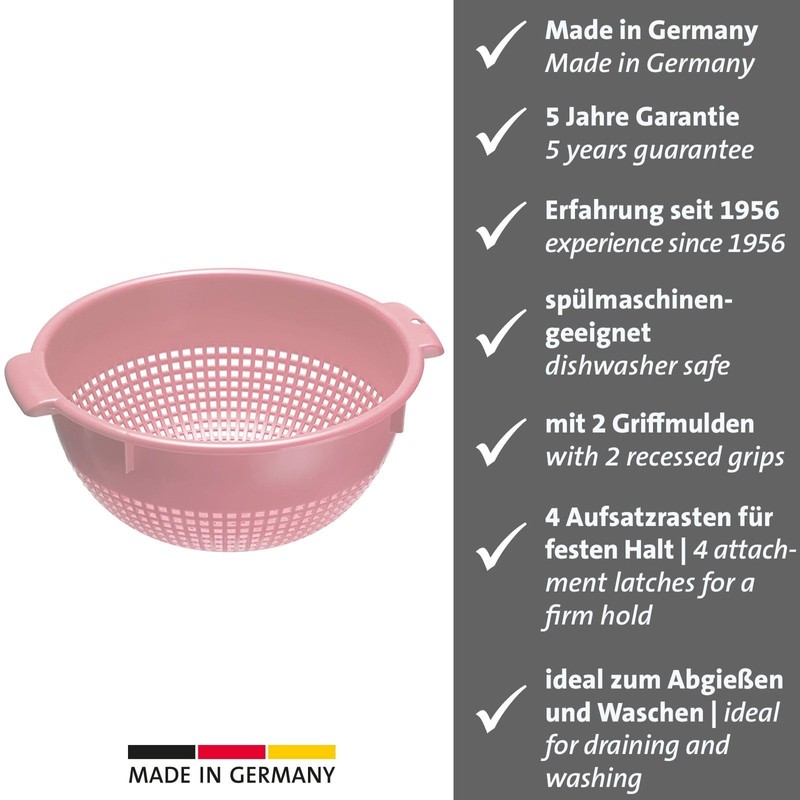 Westmark 2126221P Colander / Strainer with Recessed Handles and Attachment