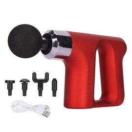Percussion Muscle Massager Small Portable Relax Fitness Electric Frequency Conversion Therapy Massager Red