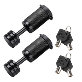 CZC AUTO Cerradura de acoplador de lengüeta de remolque, diámetro de 1/4 pulgadas, 7/8 pulgadas, se adapta a acoplador tipo pestillo para remolque, barco, camión, RV, remolque de coche (2 unidades con llave similar)