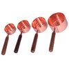 4Pcs Measuring Cups and Spoons Set with Copper Plated Handle