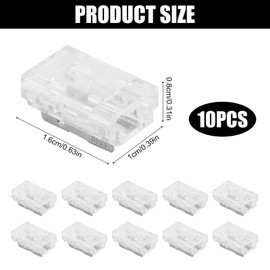 10 PCS 2 Pin 8mm COB LED Strip Light Connectors Solderless LED Strips Connectors with 22 AWG Wire for Quick Stable Connection Compatible with 5V/12V/24V Waterproof Non-Waterproof LED Strips Lighting