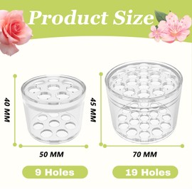 NAMIC 2 Pieces Transparent Spiral Handle Holder for Flowers, Ikebana Handle Holder, 2 Specifications, Spiral Bouquet Stem Holder, Spiral Ikebana Handle Holder for DIY Flower Holder