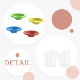 16 PCS No Spill Paint Cups with Lids 4 Colors, Arts and Crafts Supplies for Classrooms, Ultimate Paint Containers with Funnel-Shaped Lid