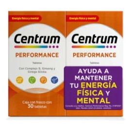 Pack Cajas Multivitamínicos Performance Tabletas Cada Una Centrum