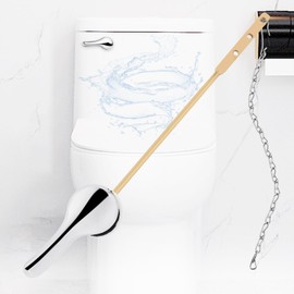 Farady Toilet Handle Replacement Kit Front Mount Universal Toilet Tank Trip Lever Flush Handle with Stainless Steel Flapper Chain Flusher Handles Compatible with American Standard/Mansfield Toilet