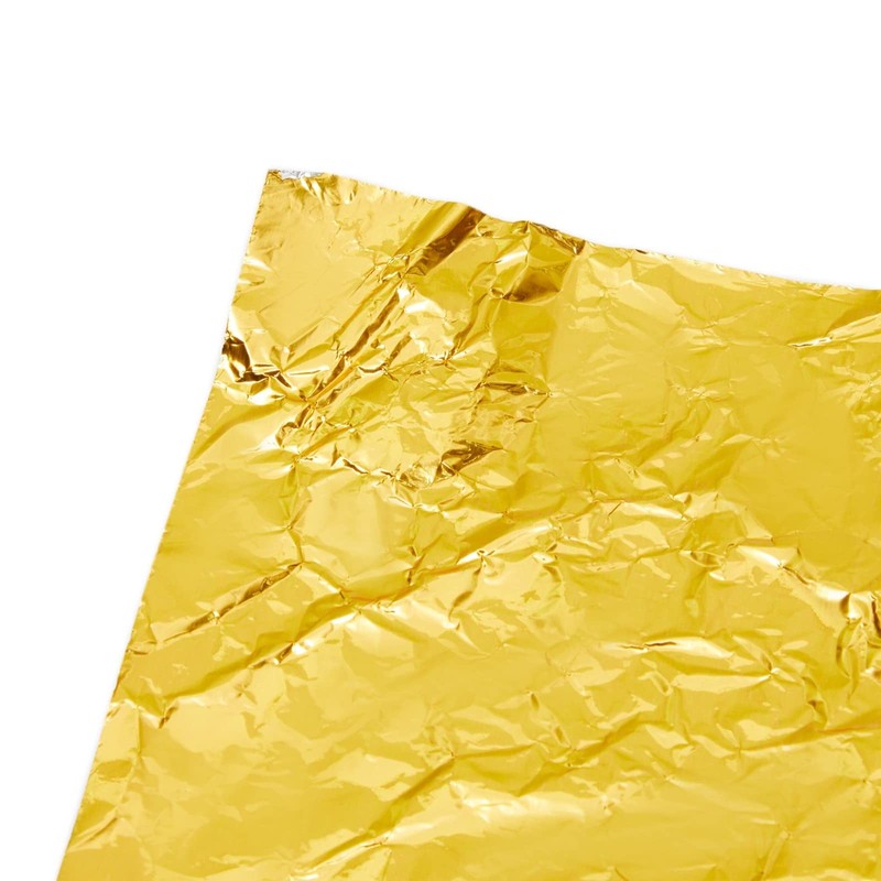 Juvale 100 Pack Gold Foil Sheets for Chocolate and Candy