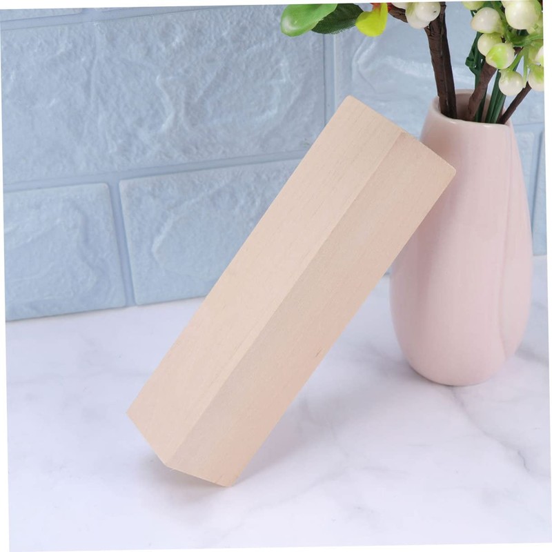 Gatuida DIY Handmade Natural Beech Wood Block Small Craft Plank