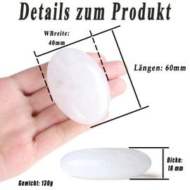AWARDSEN 1 x 2.4 Inch Quartz Crystal Gemstones, Large, White Crystal Oval Healing Crystal for Reiki Healing, Wiccan Deliveries, Balancing Meditation Accessories