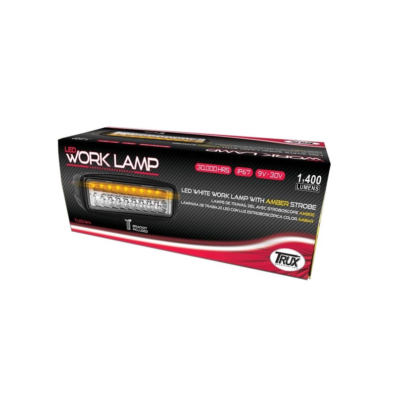 Trux Accessories TLED-W4 Universal 6" Rectangular LED Work Lamp/Light with