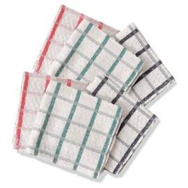 VEARZ® 100% Cotton Terry Tea Towels | 4-12 Packs Kitchen Hand Towels Super Highly Absorbent Soft Touch Dish Cloth Hotel Quality Towel 40x70cm,6 Pack