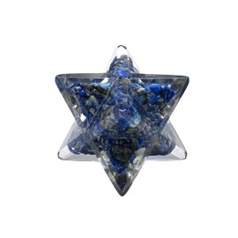 1 Pcs Lapis Lazuli Large Crystal Orgone Merkaba Star for Reiki Healing Meditation and Crystal Grid