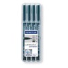 Staedtler Staedtler 31-9WP4GS Lumocolor permanent SFMB Folienstift 4 Stück schwarz