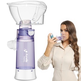 Inhaler Spacer for Adults, Nessi OTC Spacer, Spacer for Inhaler with Silicone Mask, Anti-Static Chamber & Exhalation Valve, Easy to Use & Clean(Adult-Latge)