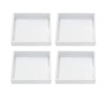 4 Pcs Silicone Coaster Molds, Square Epoxy Casting Molds for