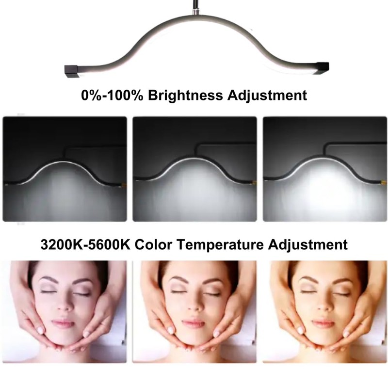 LED Half Moon Floor Lamp, Eyelash Light, Esthetician Light, Permanent