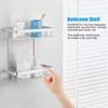 Space Aluminum Bathroom Shelf RustProof Shower Rack Kitchen Storage Basket