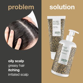 2 Products for greasy hair | 500 ml deep cleansing shampoo with tea tree oil and 200 ml scalp scrub that removes excess sebum and bacteria