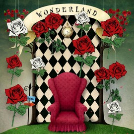 20 Pcs Wonderland Tea Party Decoration Vintage Rose Cardboard Banner