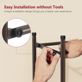 Tajsoon Expandable Shoe Rack for Closet 1 Tier, 28“-41“Adjustable & Stackable Shoe Shelf Storage, Metal Shoe Rack Organizer for Front Door Entrance, Closet, Garage, Entryway, Bronze