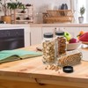 yarlung 12 Pack 17Oz French Glass Spices Jars with Plastic
