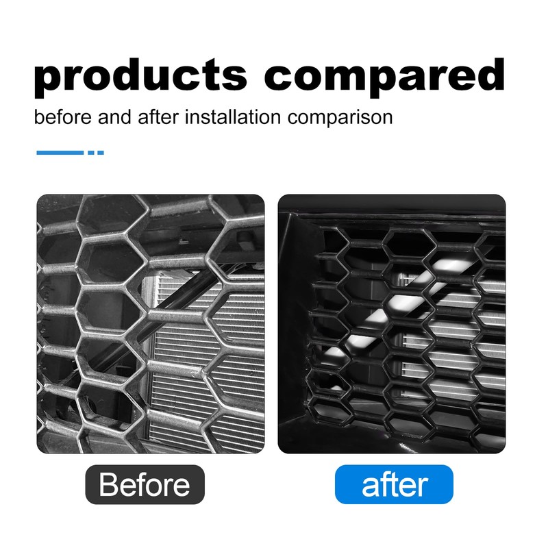 KUNGKIC For 2024 2025 Mustang Grill Inserts Trims ABS V