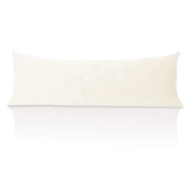 StangH Velvet Kids Body Pillow Cover with Zipper, Super Soft Touch Body Pillowcase for Babies/Pregnant Women/Adults, Ivory, 20 x 54-inch, 1 Piece