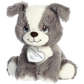 Aurora® Inspirational Precious Moments™ Winston Terrier Stuffed Animal - Cherished Memories - Enduring Comfort - Gray 8.5 Inches
