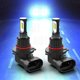 AQJ 9005 9006 LED Headlights*4 Kit Combo Bulbs 8000K Blue High Low Beam Super Bright