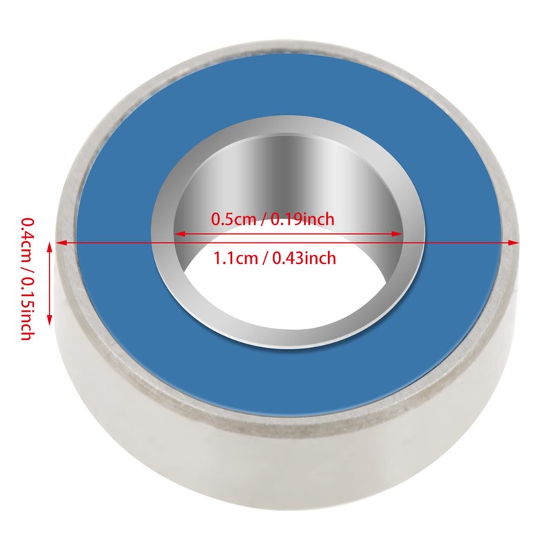 25PCS Set MR115-2RS Blue Metal Rubber Shield Ball Bearings 5*11*4mm
