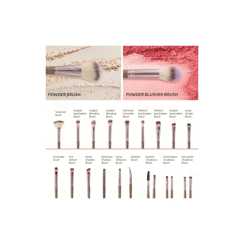 42 Pcs Brochas Maquillaje Profesional Esponjas Neceseres