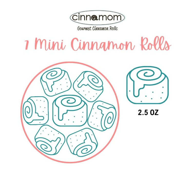 Gourmet Round Pan of 7 Mini Cinnamon Rolls (Classic Buttercream)