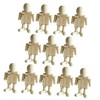 FUNOMOCYA Wooden Robot Figurines 12Pcs DIY Unfinished Robot Models Paintable