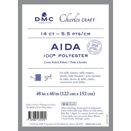 DMC Charles Craft Polyester Aida XL Fabric 14ct 48"x60" (White)