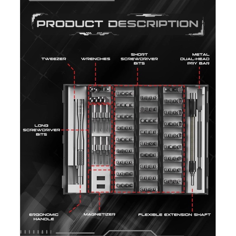 VMAN 128 in 1 Electronics Precision Screwdriver Set, Professional Magnetic