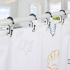 TopBine Shower Curtain Hooks Rings,Metal Easy Glide Double Shower Rings