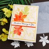 BAOFALI 3D Autumn Theme Plastic Embossing Folders Maple Leaf for
