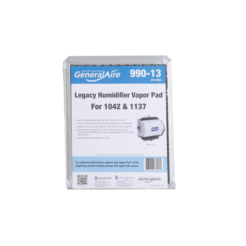 4-PK -GeneralAire 990-13 Humidifier Water Vapor Pad- GFI #7002 Compatible