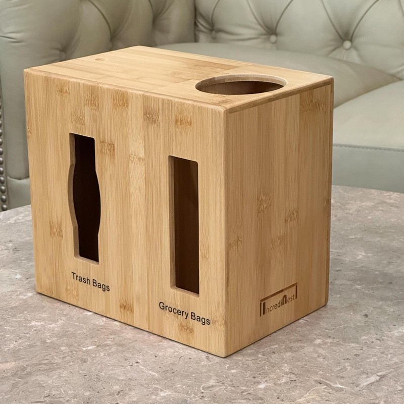 Grocery Bag Holder & Trash Bag Dispenser, Large 2-in-1, Extra