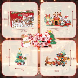 POPOYU Christmas Advent Calendar 2024 for Kids,24 Days Christmas Countdown Calendar with Building Blocks,Toy Advent Calendar 2024 for Boys Girls Xmas Stocking Stuffers Holiday Gifts(Ages 3+)