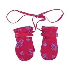 SHU-SHI Kids Winter Gloves with String Warm Fleece Mittens for Toddler Babies Red