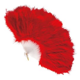 Feather Fan Red Accessory for Fancy Dress
