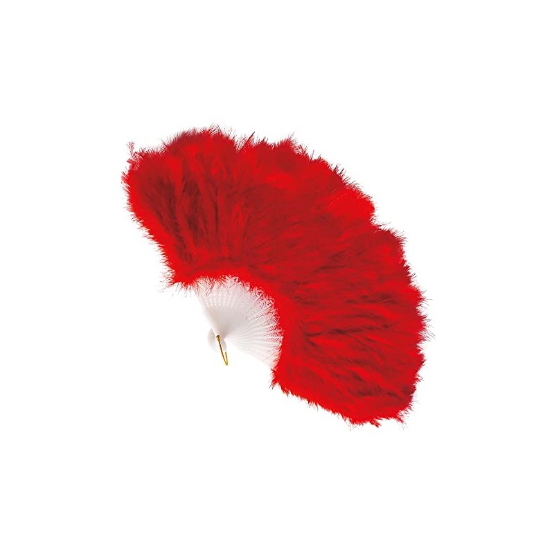Feather Fan Red Accessory for Fancy Dress
