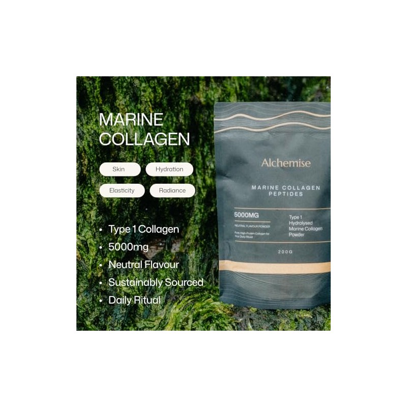 Marine Collagen Powder 200g, Hydrolysed Collagen Peptides Type 1, 40