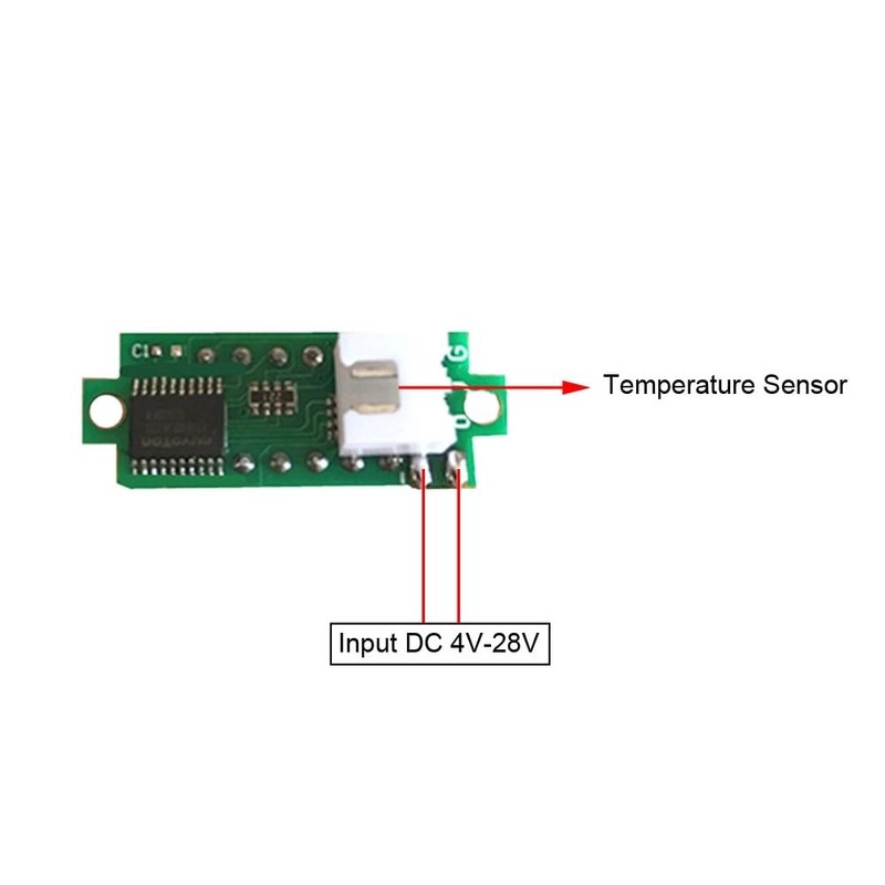 LED Display Digital Thermometer Module, 0.28 Inch DC 4V-28V Digital