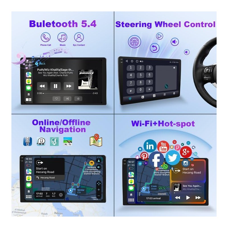 8 Core 4+64G Car Radio Stereo for Toyota RAV4 2013-2018