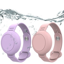 Dingfeiyu AirTag Armband Kinder Wasserdicht, Anti-Lost & Anti-Kratz-Schutz Airtag Bracelet for Kids, Silikon AirTags Hülle Holder Case Kleinkind