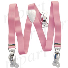 Vesuvio Napoli New Y back Men's Vesuvio Napoli Suspenders Braces clip on formal prom Pink