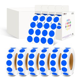 PARLAIM 1/2 Inch Diameter Dot Stickers, 10 Rolls 10000pcs Blue Self-Adhesive Color-Code Dot Stickers Permanent Adhesive Round Circle Labels for Office Classroom